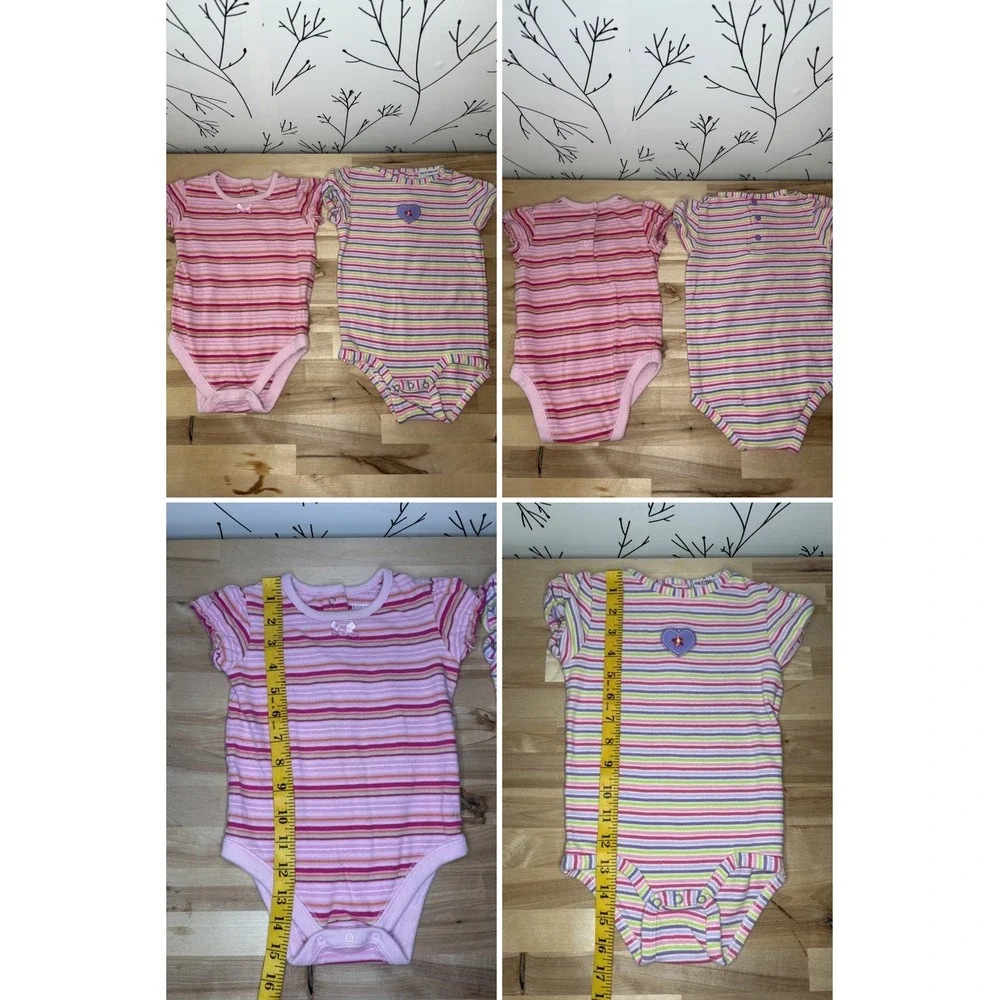 Baby Girl 4pc Bundle 12M Carters Dress Cherokee Jeans Toughskins Okie Dokie Tops